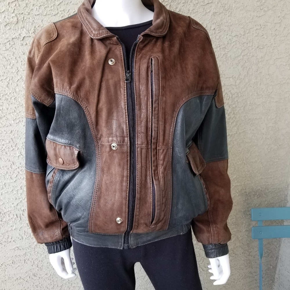 Vintage Suede and Leather Bomber